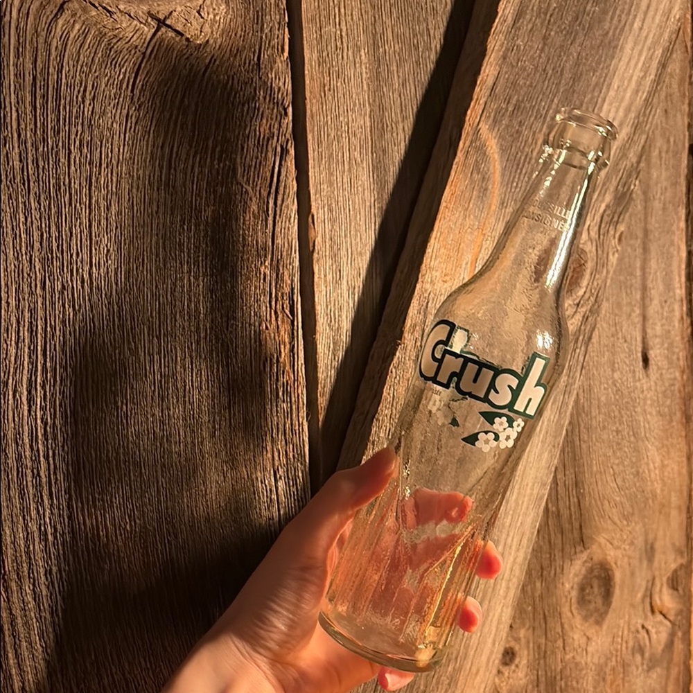 Vintage Crush Glass Bottle